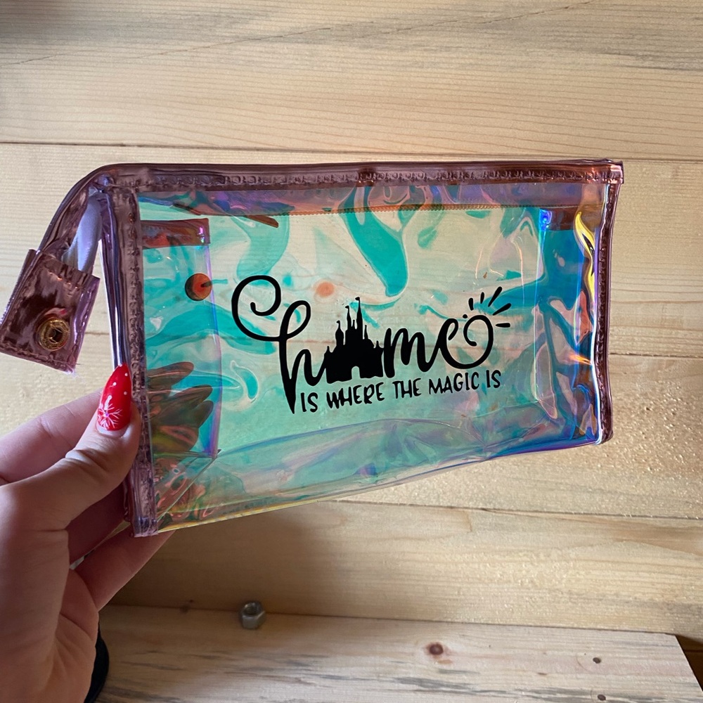 Disney makeup bag travel size holographic